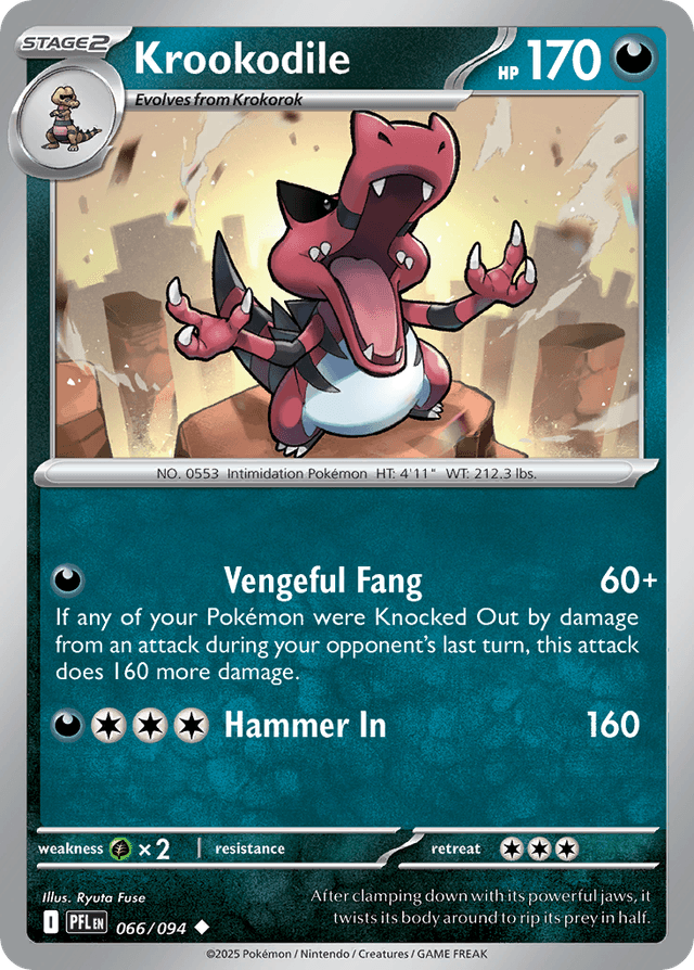 Carta Krookodile 66/94 do set Phantasmal Flames — Pokémon TCG | Bynx