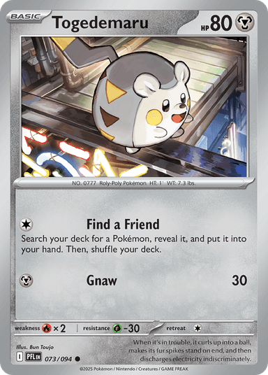 Carta Togedemaru 73/94 do set Phantasmal Flames — Pokémon TCG | Bynx