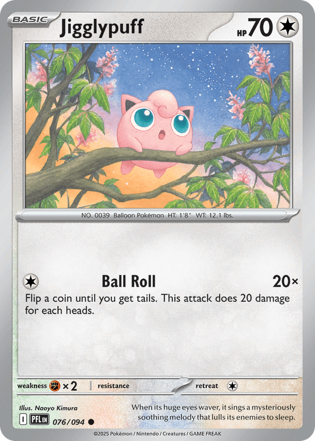 Carta Jigglypuff 76/94 do set Phantasmal Flames — Pokémon TCG | Bynx