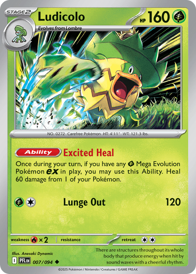 Carta Ludicolo 7/94 do set Phantasmal Flames — Pokémon TCG | Bynx