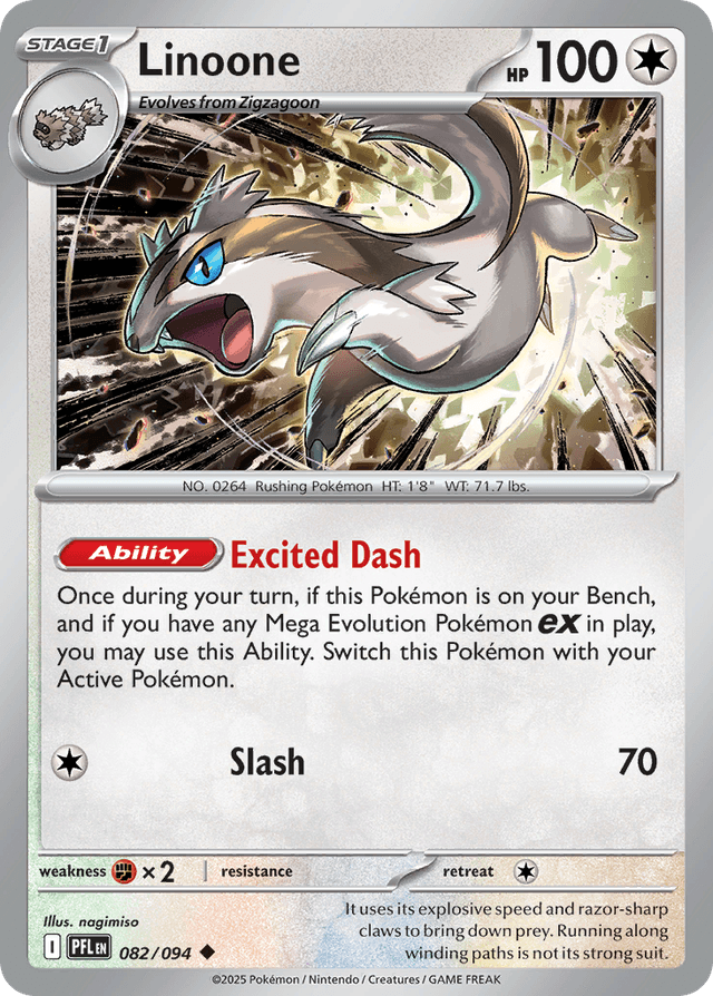 Carta Linoone 82/94 do set Phantasmal Flames — Pokémon TCG | Bynx