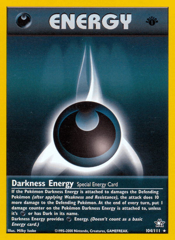 Carta Darkness Energy 104/111 do set Neo Genesis — Pokémon TCG | Bynx