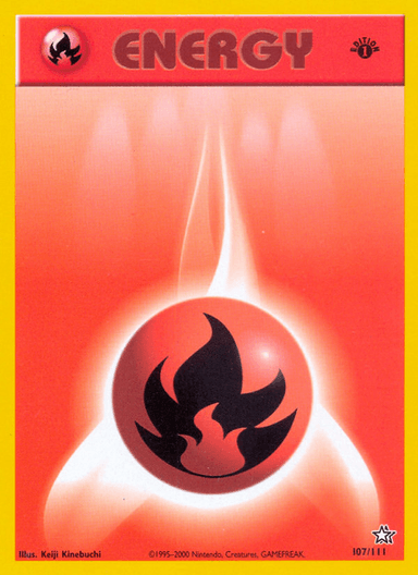 Carta Fire Energy 107/111 do set Neo Genesis — Pokémon TCG | Bynx