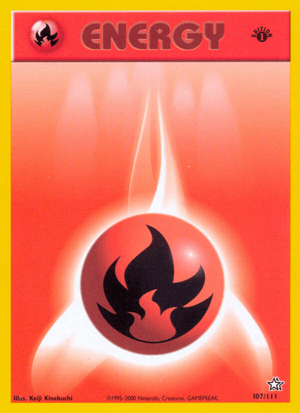 Carta Fire Energy 107/111 do set Neo Genesis — Pokémon TCG | Bynx
