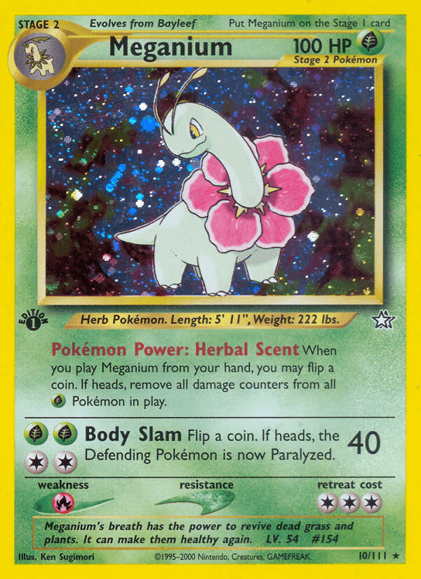 Carta Meganium 10/111 do set Neo Genesis — Pokémon TCG | Bynx