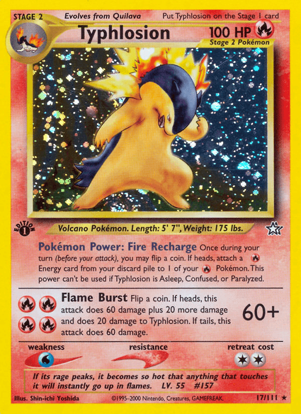 Carta Typhlosion 17/111 do set Neo Genesis — Pokémon TCG | Bynx