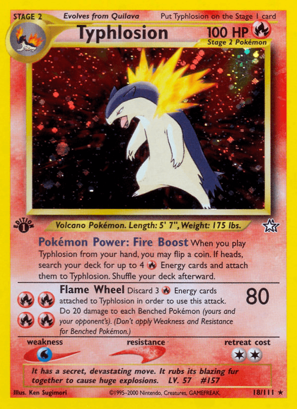 Carta Typhlosion 18/111 do set Neo Genesis — Pokémon TCG | Bynx