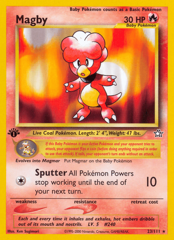 Carta Magby 23/111 do set Neo Genesis — Pokémon TCG | Bynx