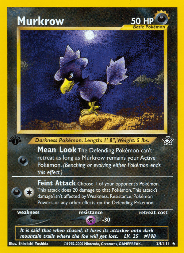 Carta Murkrow 24/111 do set Neo Genesis — Pokémon TCG | Bynx