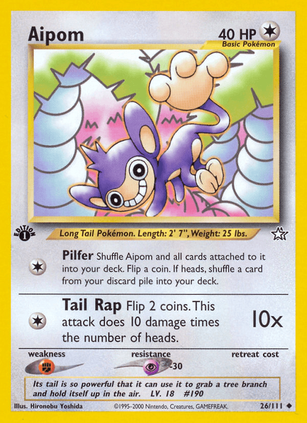 Carta Aipom 26/111 do set Neo Genesis — Pokémon TCG | Bynx