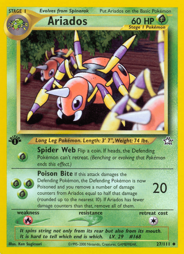 Carta Ariados 27/111 do set Neo Genesis — Pokémon TCG | Bynx