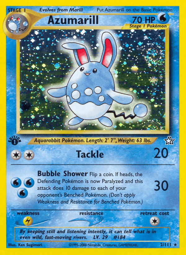 Carta Azumarill 2/111 do set Neo Genesis — Pokémon TCG | Bynx