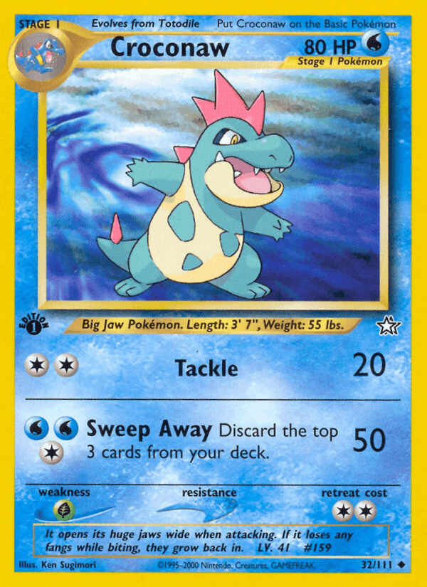 Carta Croconaw 32/111 do set Neo Genesis — Pokémon TCG | Bynx