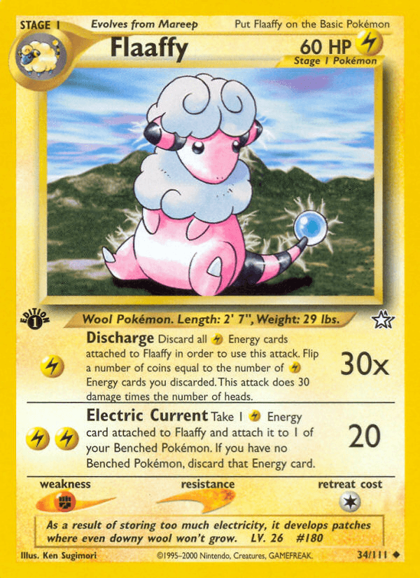 Carta Flaaffy 34/111 do set Neo Genesis — Pokémon TCG | Bynx