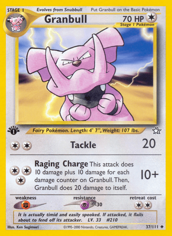 Carta Granbull 37/111 do set Neo Genesis — Pokémon TCG | Bynx