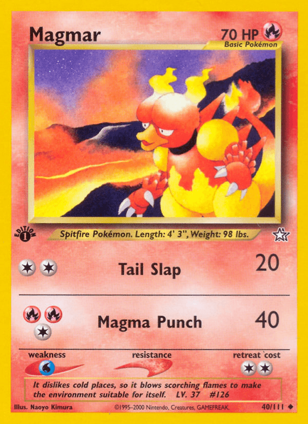 Carta Magmar 40/111 do set Neo Genesis — Pokémon TCG | Bynx