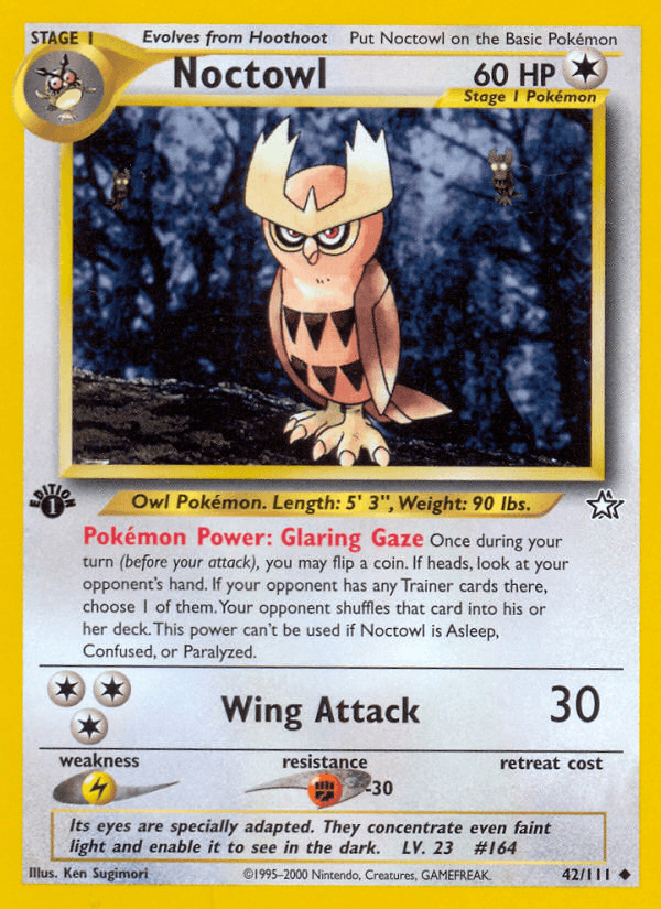 Carta Noctowl 42/111 do set Neo Genesis — Pokémon TCG | Bynx
