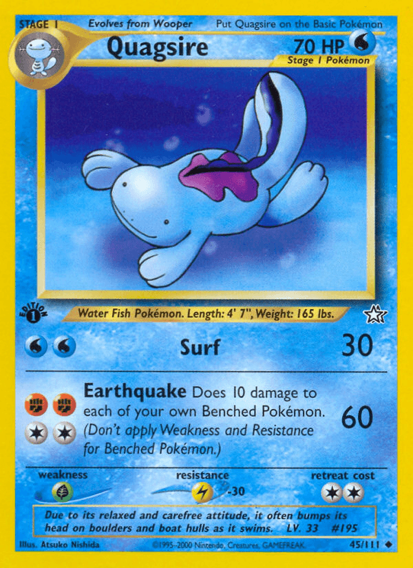 Carta Quagsire 45/111 do set Neo Genesis — Pokémon TCG | Bynx