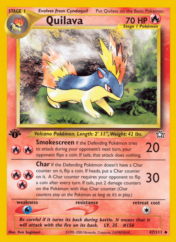 Carta Quilava 47/111 do set Neo Genesis — Pokémon TCG | Bynx