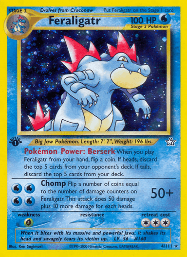 Carta Feraligatr 4/111 do set Neo Genesis — Pokémon TCG | Bynx
