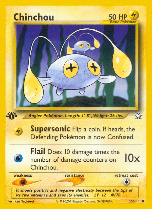 Carta Chinchou 55/111 do set Neo Genesis — Pokémon TCG | Bynx