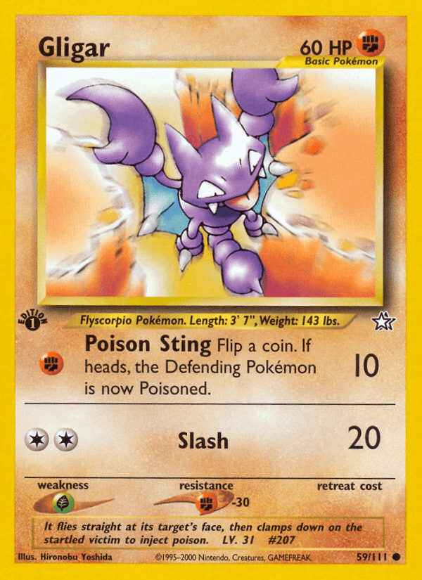 Carta Gligar 59/111 do set Neo Genesis — Pokémon TCG | Bynx