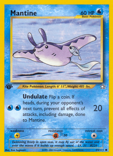 Carta Mantine 64/111 do set Neo Genesis — Pokémon TCG | Bynx