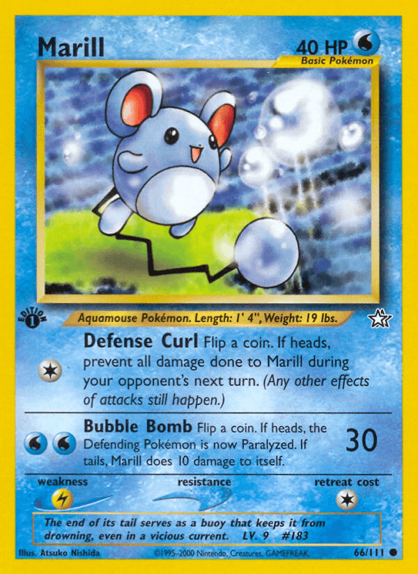 Carta Marill 66/111 do set Neo Genesis — Pokémon TCG | Bynx