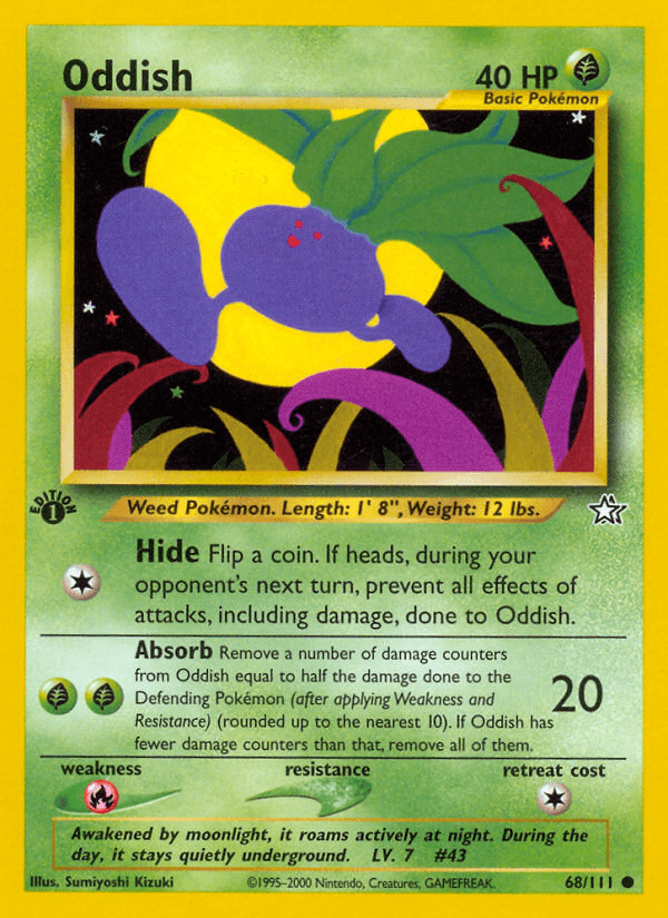 Carta Oddish 68/111 do set Neo Genesis — Pokémon TCG | Bynx