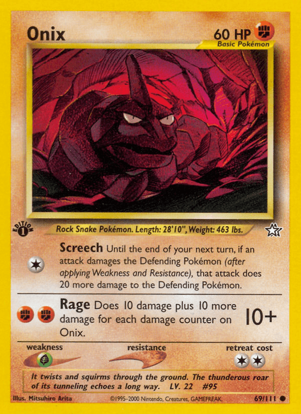 Carta Onix 69/111 do set Neo Genesis — Pokémon TCG | Bynx