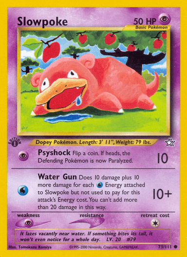 Carta Slowpoke 73/111 do set Neo Genesis — Pokémon TCG | Bynx
