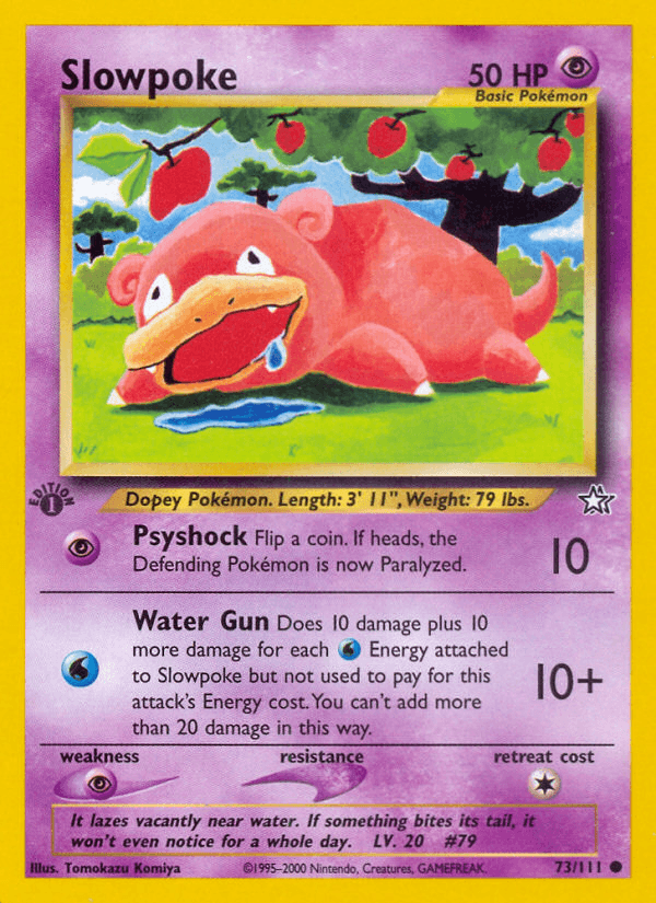 Carta Slowpoke 73/111 do set Neo Genesis — Pokémon TCG | Bynx