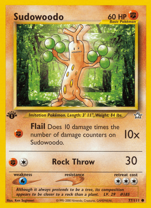 Carta Sudowoodo 77/111 do set Neo Genesis — Pokémon TCG | Bynx