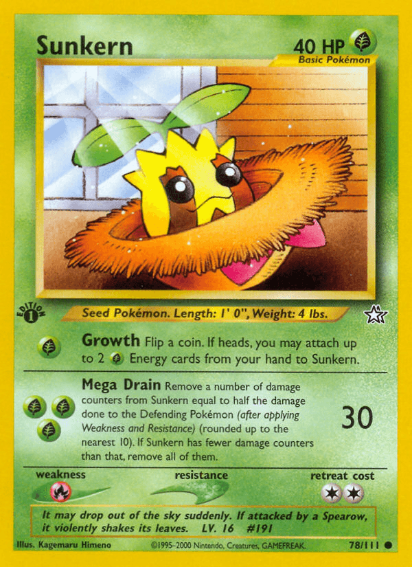 Carta Sunkern 78/111 do set Neo Genesis — Pokémon TCG | Bynx