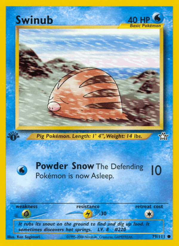 Carta Swinub 79/111 do set Neo Genesis — Pokémon TCG | Bynx