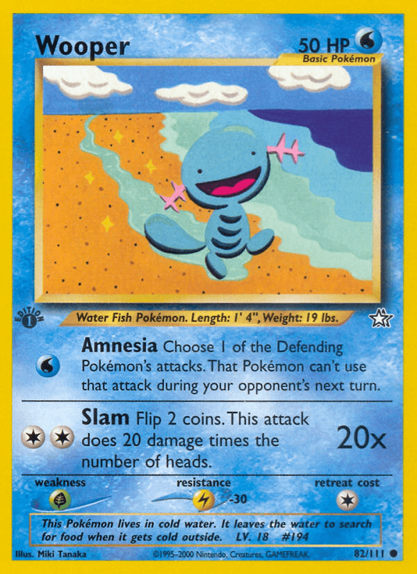 Carta Wooper 82/111 do set Neo Genesis — Pokémon TCG | Bynx