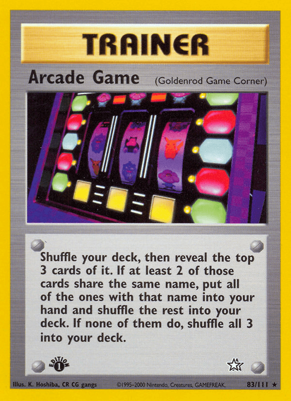 Carta Arcade Game 83/111 do set Neo Genesis — Pokémon TCG | Bynx