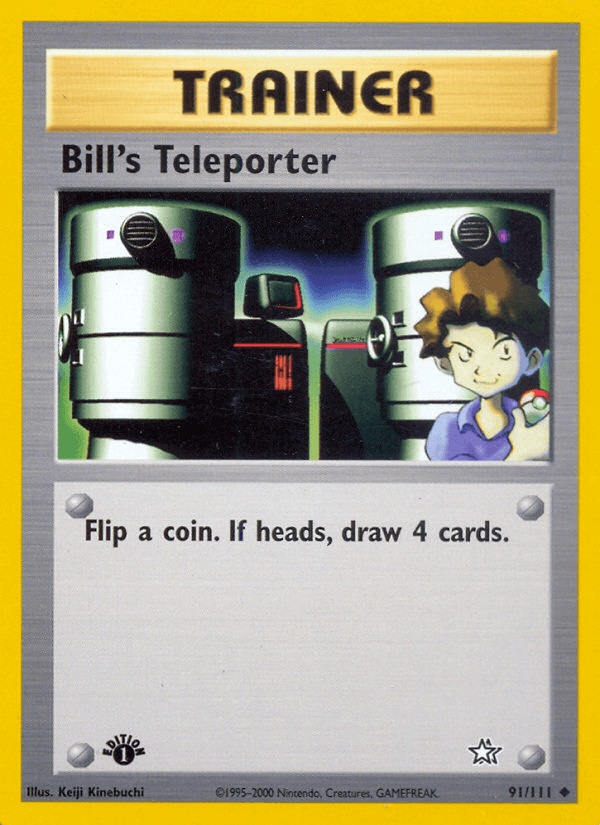 Carta Bill's Teleporter 91/111 do set Neo Genesis — Pokémon TCG | Bynx