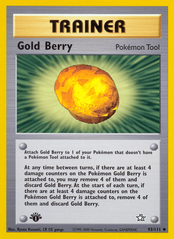 Carta Gold Berry 93/111 do set Neo Genesis — Pokémon TCG | Bynx