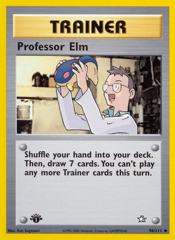 Carta Professor Elm 96/111 do set Neo Genesis — Pokémon TCG | Bynx
