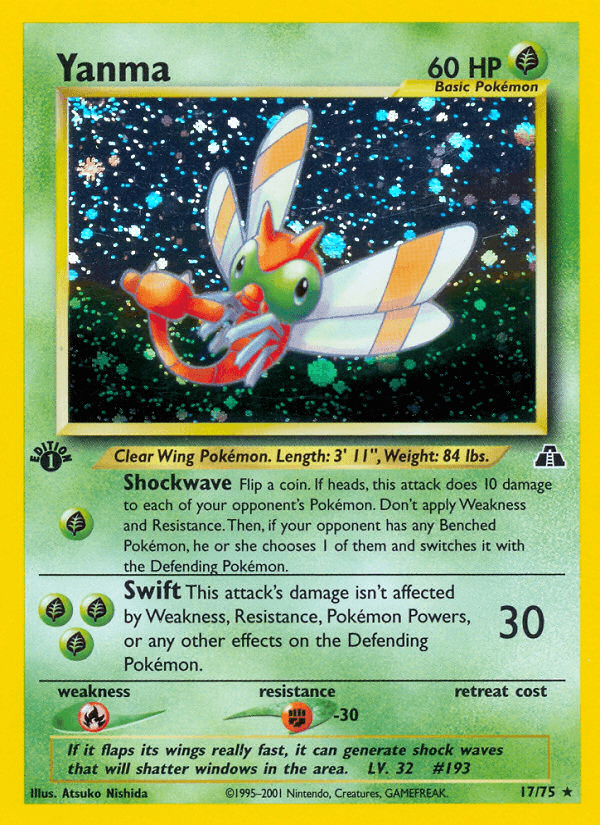 Carta Yanma 17/75 do set Neo Discovery — Pokémon TCG | Bynx
