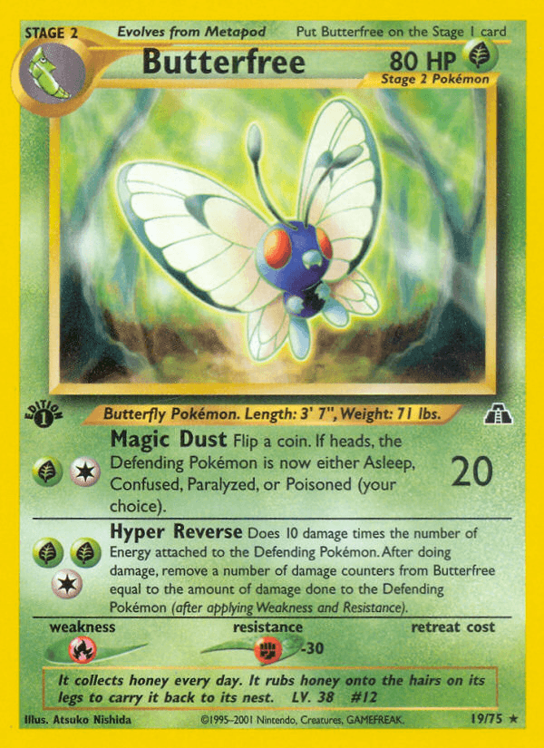 Carta Butterfree 19/75 do set Neo Discovery — Pokémon TCG | Bynx
