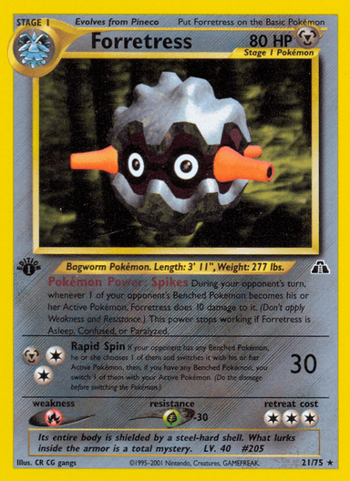 Carta Forretress 21/75 do set Neo Discovery — Pokémon TCG | Bynx