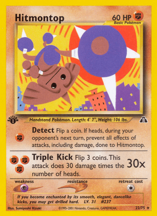 Carta Hitmontop 22/75 do set Neo Discovery — Pokémon TCG | Bynx