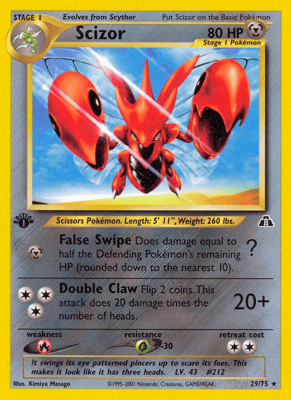 Carta Scizor 29/75 do set Neo Discovery — Pokémon TCG | Bynx