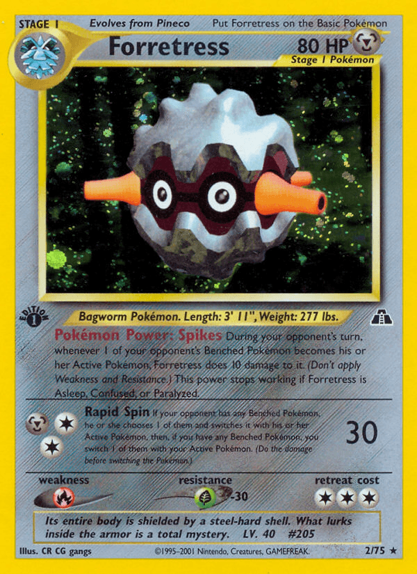 Carta Forretress 2/75 do set Neo Discovery — Pokémon TCG | Bynx