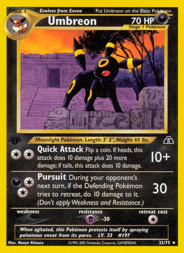 Carta Umbreon 32/75 do set Neo Discovery — Pokémon TCG | Bynx