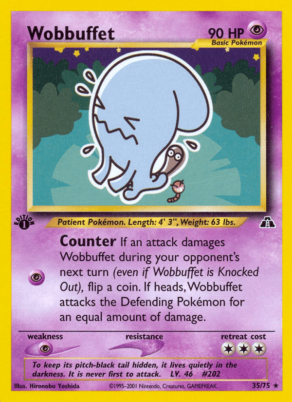 Carta Wobbuffet 35/75 do set Neo Discovery — Pokémon TCG | Bynx