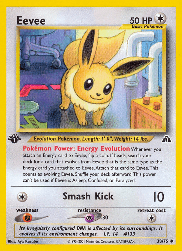 Carta Eevee 38/75 do set Neo Discovery — Pokémon TCG | Bynx