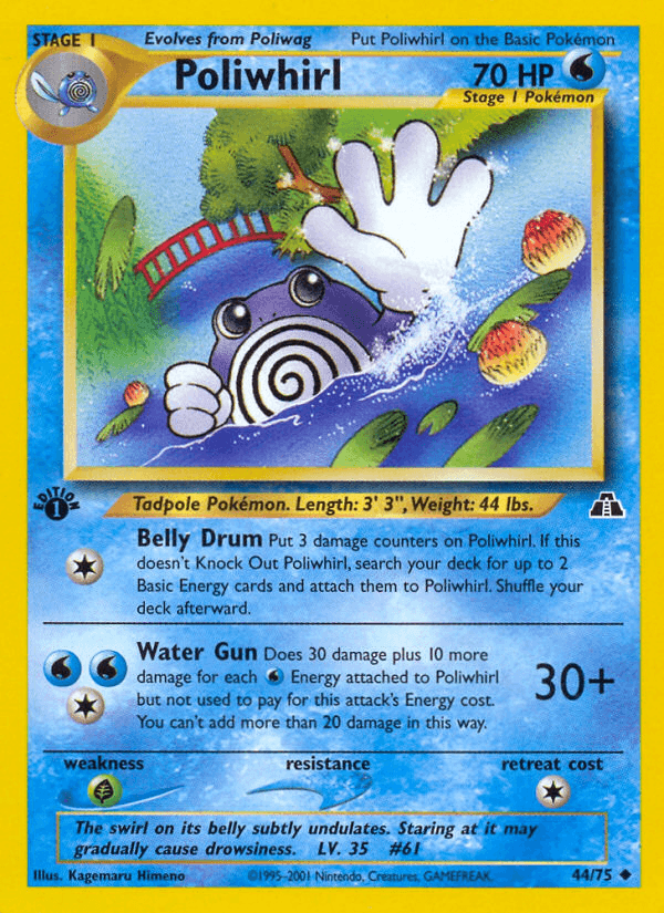 Carta Poliwhirl 44/75 do set Neo Discovery — Pokémon TCG | Bynx